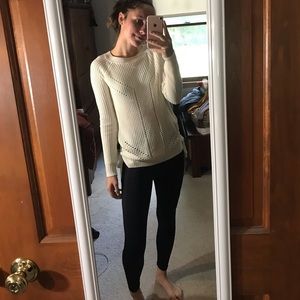 White knitted sweater